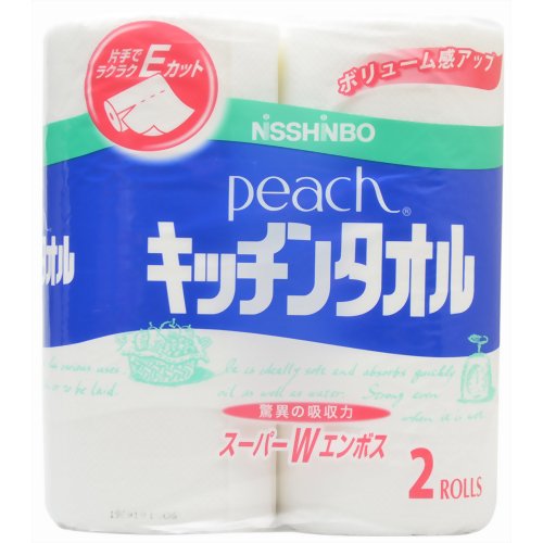 【あわせ買い2999円以上で送料お得】日清紡ペーパープロダクツ　ピーチ キッチンタオル 2ロール 【4904..