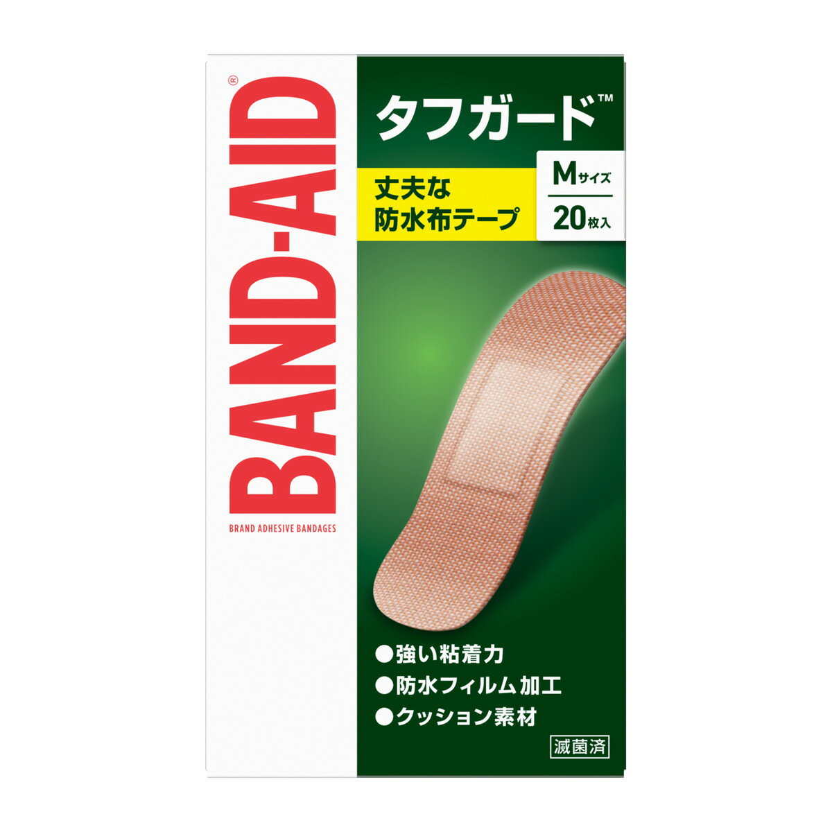 【あわせ買い2999円以上で送料お得】BAND-AID バンドエイド 水に強いタフガード スタンダードサイズ 20枚 【4901730022019】
