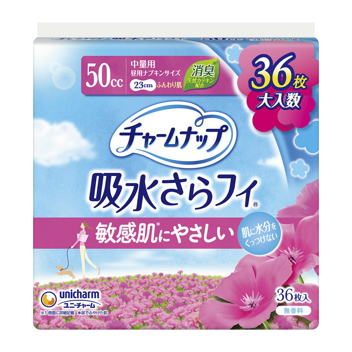 【あわせ買い2999円以上で送料お得】ユニ・チャーム チャームナップ 尿ケアナプキン 中量用50cc 無香料..