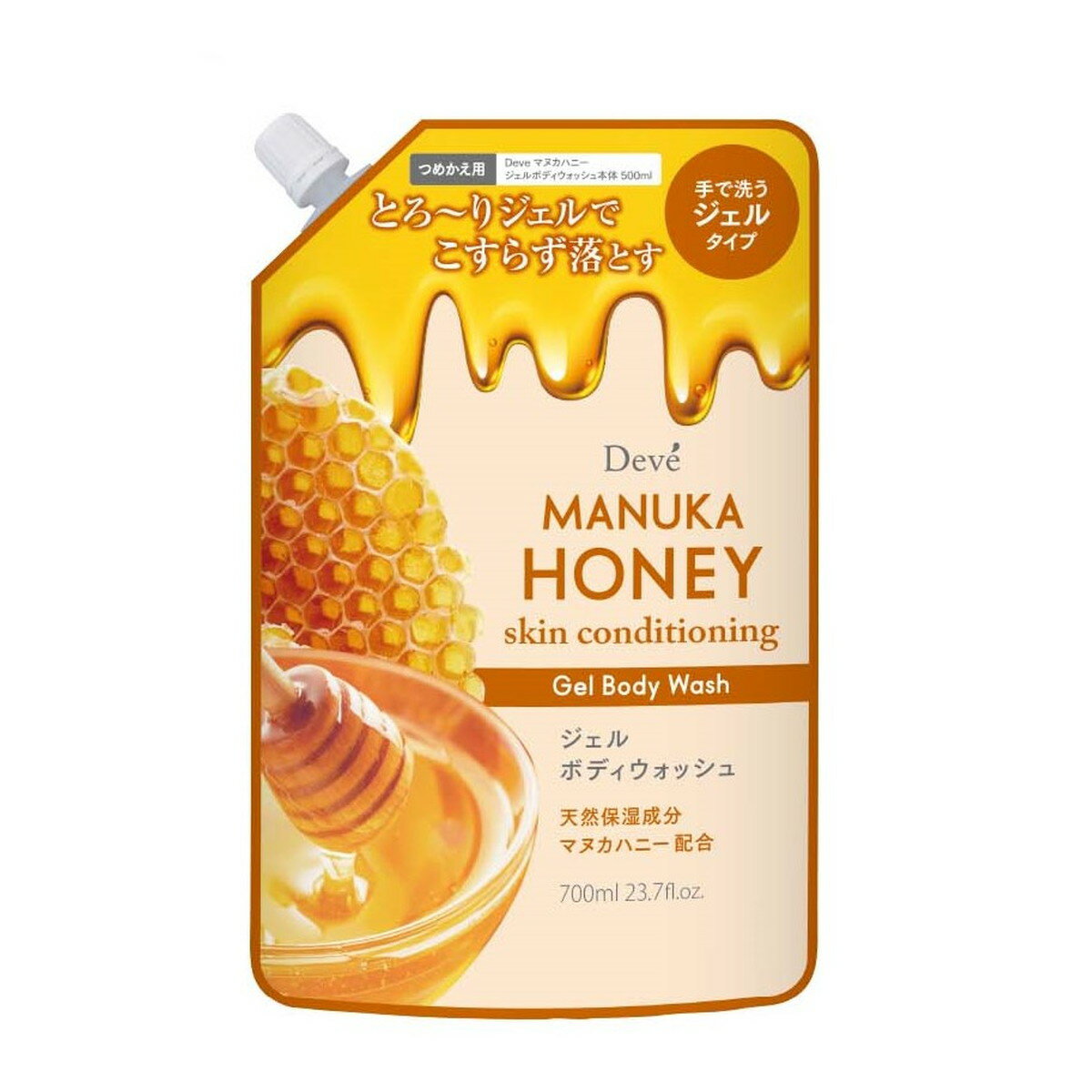 【送料お得・まとめ買い×9個セット】熊野油脂 ディブ マヌカハニー ジェル ボディウォッシュ つめかえ用 700ml
