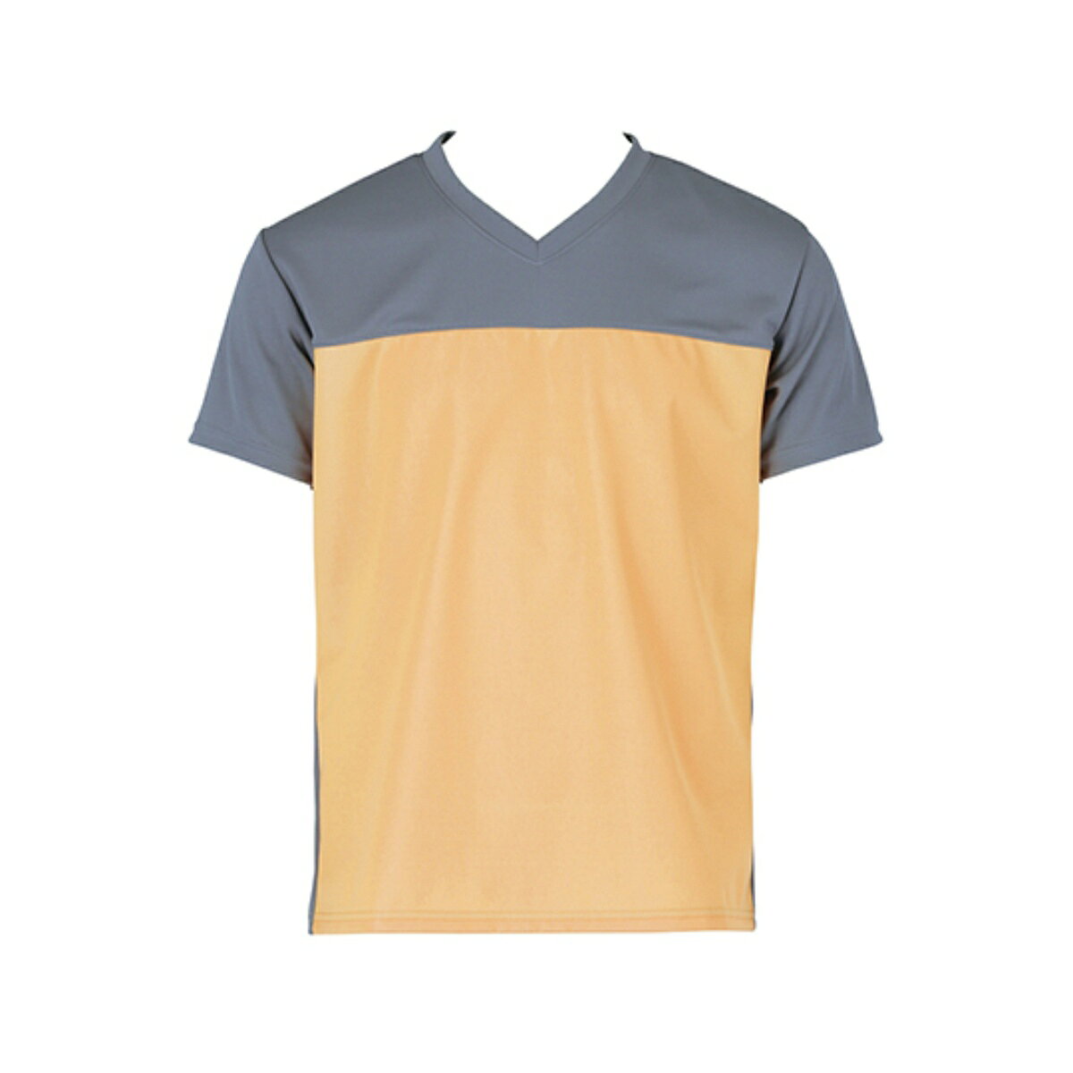 【あわせ買い2999円以上で送料お得】フットマーク 入浴介護 Tシャツ 男女兼用 オレンジ L