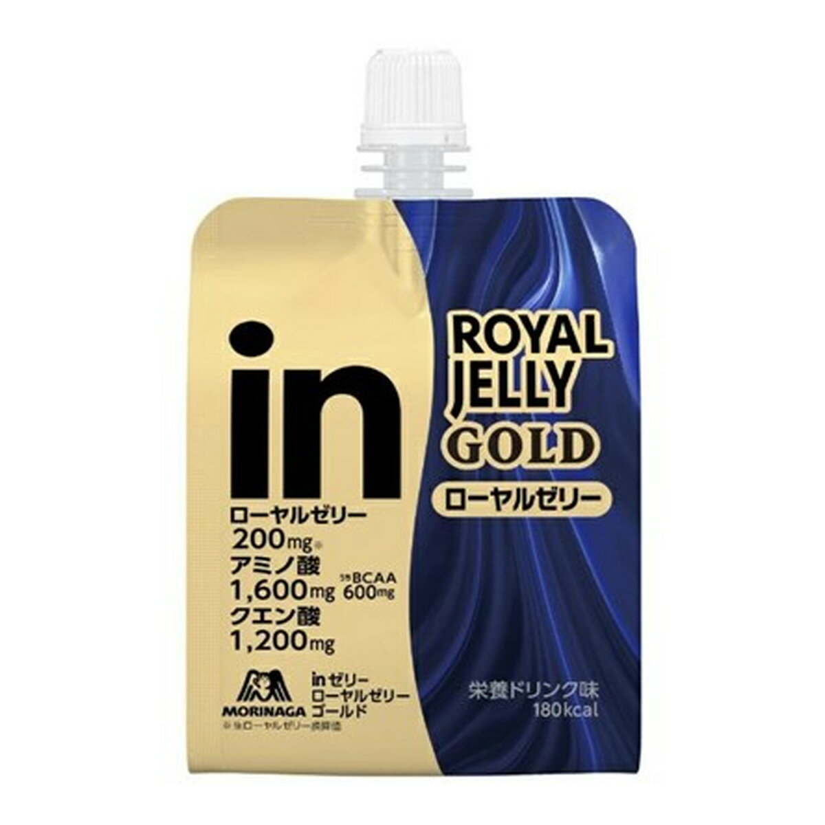 【あわせ買い2999円以上で送料お得】森永製菓 inゼリー ローヤルゼリー ゴールド 栄養ドリンク味 180g