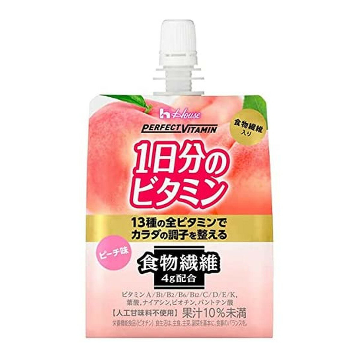 【あわせ買い2999円以上で送料お得】ハウスウェルネスフーズ PERFECT VITAMIN 1日分のビタミンゼリー 食物繊維 180g