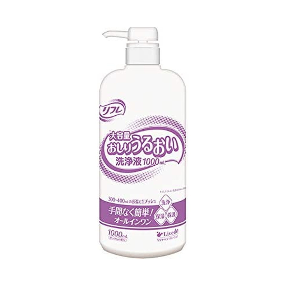 商品名：リブドゥ リフレ おしりうるおい 洗浄液 大容量 1000ml内容量：1000mlJANコード：4904585561061発売元、製造元、輸入元又は販売元：リブドゥコーポレーション商品番号：103-4904585561061商品説明1本で3つのはたらき（洗浄・保湿・保護）〇アミノ酸系洗浄剤ココイルグルタミン酸Na配合でやさしく汚れをおとします〇スーパーヒアルロン酸配合でお肌を保湿します〇セラミド、グリチルリチン酸2Kがお肌を乾燥から守ります広告文責：アットライフ株式会社TEL 050-3196-1510 ※商品パッケージは変更の場合あり。メーカー欠品または完売の際、キャンセルをお願いすることがあります。ご了承ください。