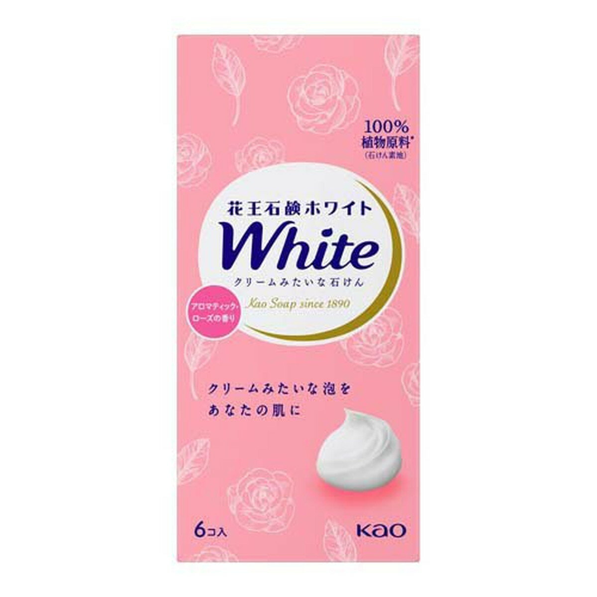 【送料お得・まとめ買い×7個セット】花王 花王石鹸ホワイト アロマティックローズの香り 普通サイズ 85×6コ入