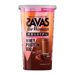 【送料お得・まとめ買い×11個セット】明治 ザバス for Woman ホエイプロテイン100 ミルクショコラ風味 280g