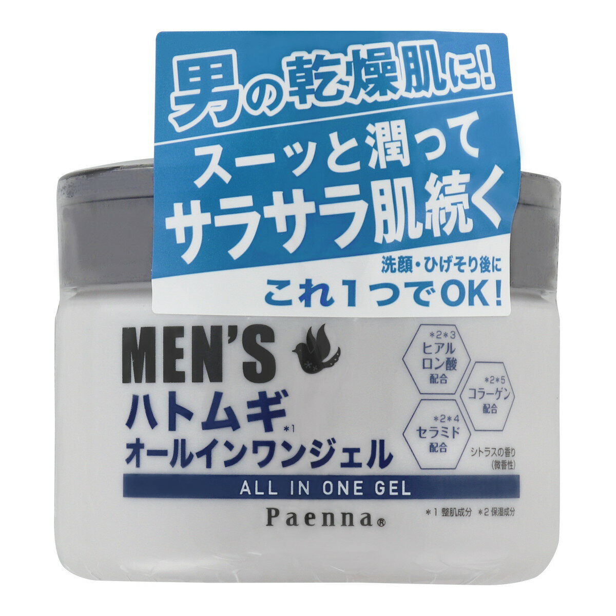 【送料お得・まとめ買い×13個セット】イヴ パエンナ メンズハトムギ オールイワンジェル 180G