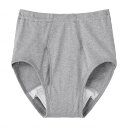 【送料お得・まとめ買い×3個セット】グンゼ 紳士 ブリーフ 前あき グレー杢 M 介護肌着 失禁パンツ 尿漏れパンツ