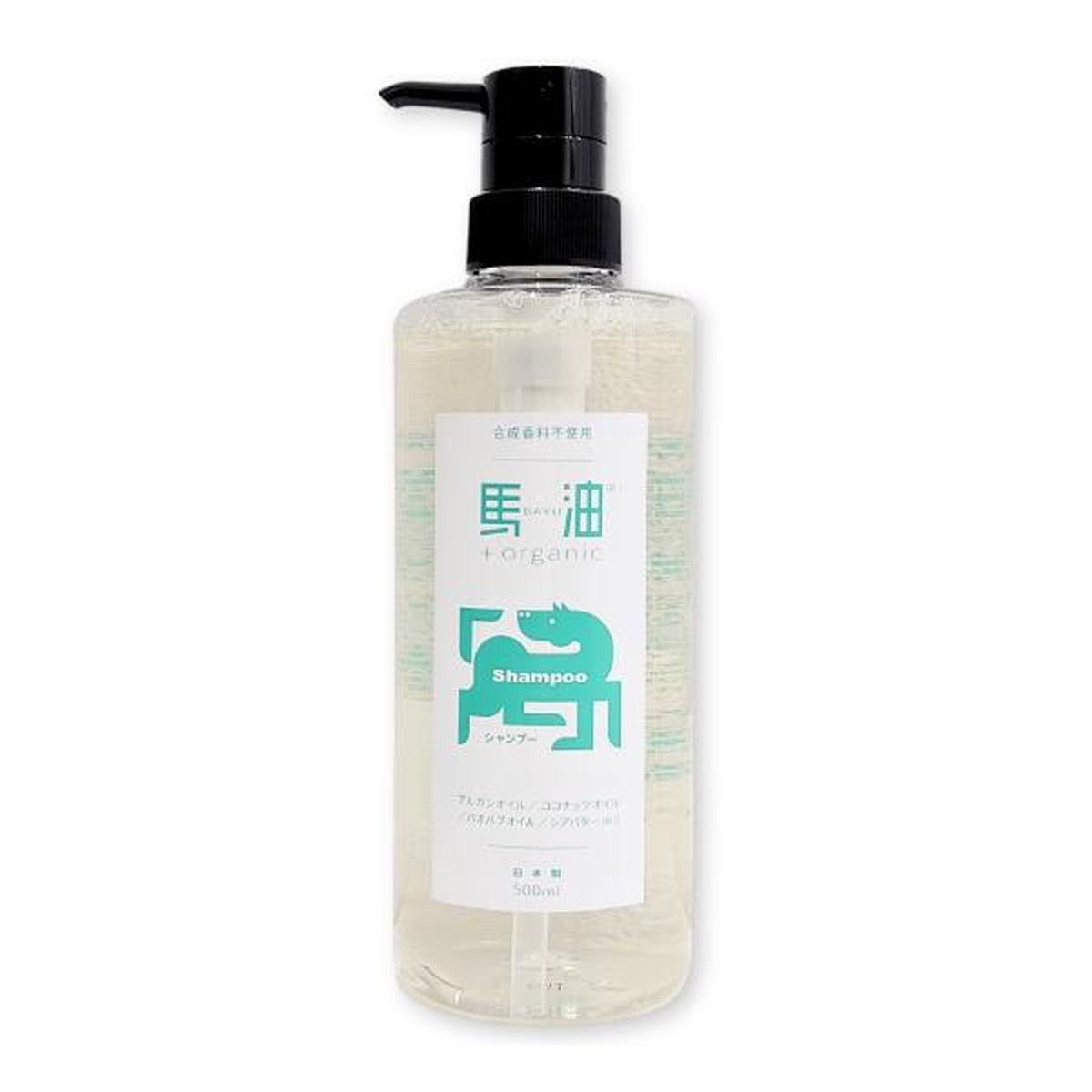 【送料お得・まとめ買い×3個セット】アイリスファーマ 馬油+organic シャンプー 500mL バーユプラスオーガニック
