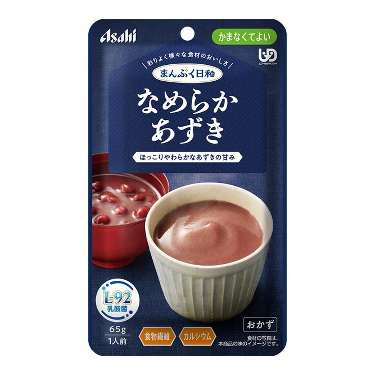 【まとめ買い×6個セット】アサヒグループ食品 まんぷく日和 なめらか あずき 65g ...