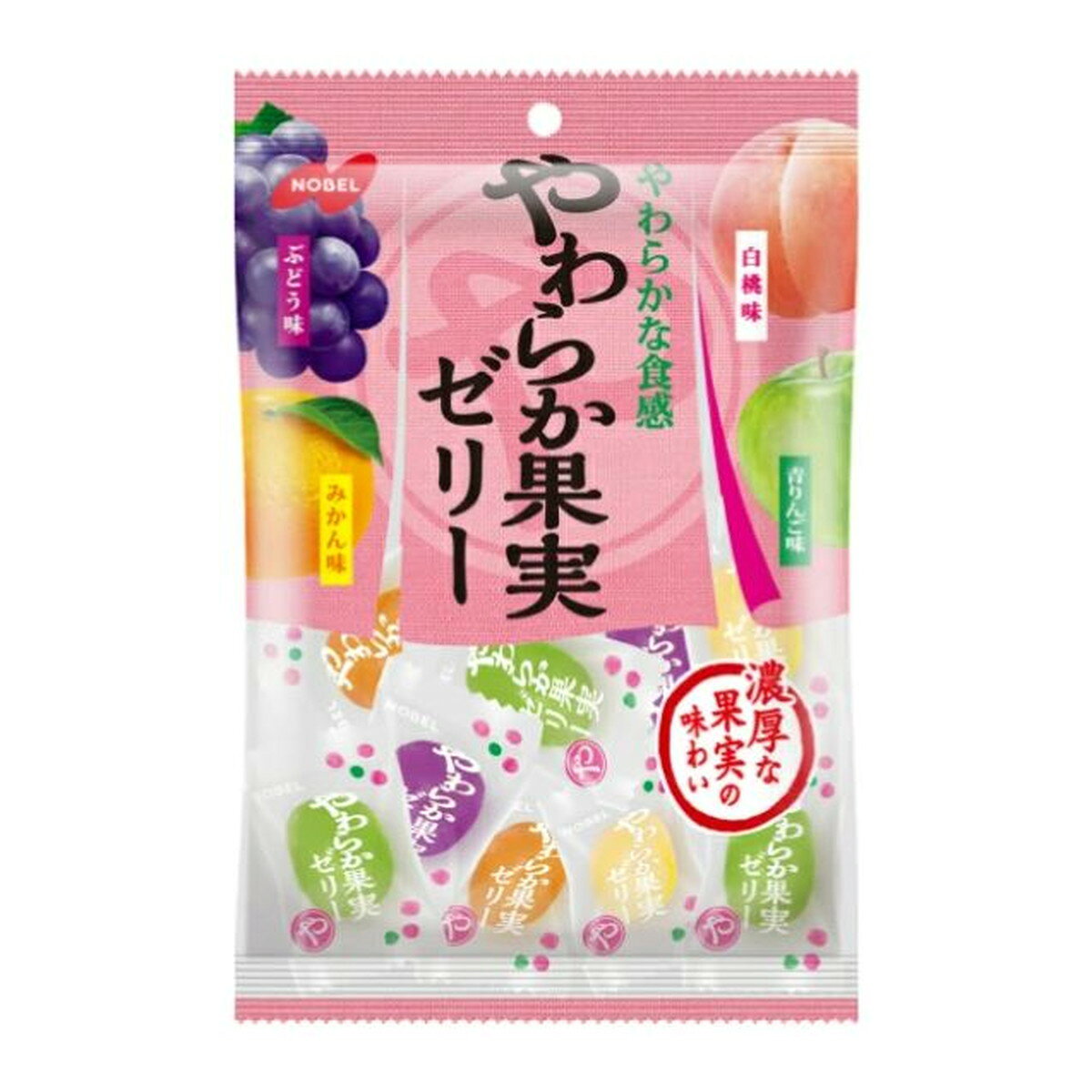 【送料お得・まとめ買い×7個セット】やわらか果実ゼリー フルーツアソート 230g ノーベル製菓