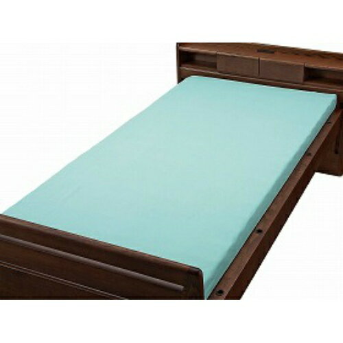 ウェルファン マットレス用ニット防水シーツ　91X195X10サックス M