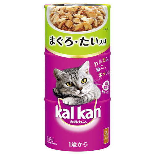 KALKAN - 【あわせ買い2999円以上で送料お得】 KHC03　カルカンハンディ缶　1歳から　まぐろ・たい入り　160Gx3P (4902397834564)