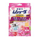 【あわせ買い2999円以上で送料お得】かおりムシューダ 1年間有効 防虫剤 ウォークインクローゼット専用 3個入 やわらかフローラルの香り 【エステー】