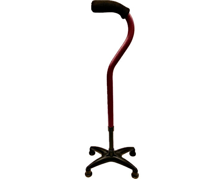 マグネシウム四点杖 Neo ネオ　WB5324　バーガンディ　フジホーム　左右対応可　多点杖 四脚杖 軽量