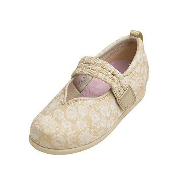 徳武産業　マジックゴムバンド優　1042 　 両足　サイズ：LL　色：ベージュ　室内履き　シューズ　介護　靴