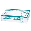 サラヤ プラスチック手袋E 粉なし / 53516 L 100枚