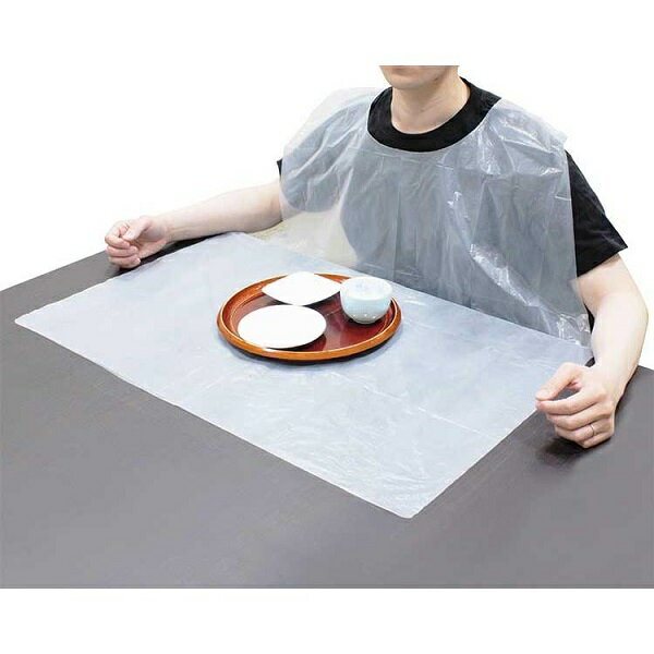 ダイト　使い捨てエプロン　DPE-001　50枚入　介護用品　介助　食事エプロン　ミシン目入り