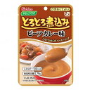 ＜原材料＞ デキストリン（国内製造）、牛肉、牛脂豚脂混合油、小麦粉、りんごペースト、乾燥マッシュポテト、砂糖、カレーパウダー、玉ねぎエキス、調製豆乳粉末、食塩、酵母エキス、にんじんエキス、チキンエキス、しょうがペースト、トマトペースト、バターミルクパウダー、ココナッツミルクパウダー、ガーリックペースト／増粘剤（加工デンプン、キサンタンガム）、調味料（アミノ酸等）、カラメル色素、香辛料抽出物、香料、酸味料、（一部に乳成分・小麦・牛肉・大豆・鶏肉・りんごを含む） ＜栄養成分表示＞ 製品1個当たり エネルギー100kcalたんぱく質2.5g脂質4.5g糖質11.9g食物繊維0.5g食塩相当量0.79gナトリウム310mgカリウム110mgカルシウム11mgリン33mg鉄0.4mg亜鉛0.3mg ＜賞味期間＞ 製造後1年6ヶ月（未開封） メーカー：ハウス食品 【ご注意ください】 ※本商品は送付先が「沖縄・離島の場合」は、当店ではご注文をお受けしておりません。 　ご注文いただいても、お客様都合キャンセルとなります。 ※リニューアルに伴い、パッケージ・内容等予告なく変更する場合がございます。 　予めご了承ください。 広告文責：ケアライフ・メディカルサプライ株式会社 　　　　　TEL:0745-44-3255 メーカー：ハウス食品 区分：食品　生産国／日本・食べ物が食べづらい方へ。 ・馴染みのあるメニューおいしさを再現し、なめらかなペーストに仕上げました。 ・食べやすい適度なトロミのペーストタイプ。 ・すりつぶした牛肉と、野菜のうまみやりんごペーストがとけこんだ、まろやかなビーフカレー味のペーストです。 ・UDF（ユニバーサルデザインフード）区分【かまなくてよい】固さです。