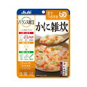 ●原材料／精白米（国産）、鶏卵、野菜（はくさい、にんじん、青ねぎ）、難消化性デキストリン、白だし（小麦・さば・大豆を含む）、べにずわいがに、魚肉練製品（乳成分を含む）、かにエキス、植物油脂、昆布エキス、米酢、食塩、牛コラーゲンペプチド／調味料（アミノ酸等）、増粘剤（キサンタン）、粉末セルロース、ベニコウジ色素、酸化防止剤（V.E）、V.B1 ●栄養成分／（1食当たり）エネルギー66kcal、たんぱく質2.6g、脂質1.7g、炭水化物12.6g、糖質9.1g、食物繊維3.5g、食塩相当量0.81g ●アレルギー／かに・小麦・卵・乳・牛肉・さば・大豆 ●賞味期限／製造後2年 ●ユニバーサルデザインフード〈区分3・舌でつぶせる〉 ●生産国／日本 ※予告なくパッケージ等変更になる場合があります。 メーカー：アサヒグループ食品　 【ご注意ください】 ※本商品は送付先が「沖縄・離島の場合」は、当店ではご注文をお受けしておりません。 　ご注文いただいても、お客様都合キャンセルとなります。 ※リニューアルに伴い、パッケージ・内容等予告なく変更する場合がございます。 　予めご了承ください。 広告文責：ケアライフ・メディカルサプライ株式会社 　　　　　TEL:0745-44-3255 メーカー：アサヒグループ食品 区分：食品　生産国／日本・普段の食事に、おいしさ+バランスを。 ・かにの旨味を利かせ、白菜・にんじん・青ねぎとかき卵で仕上げました。