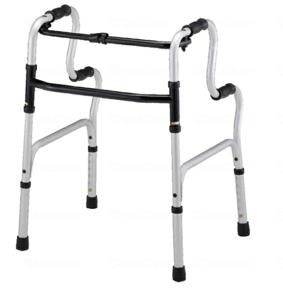 2段式ハンドル【星光医療器】歩行器 アルコー2段ハンドル固定歩行器 / 100526 室内 折りたたみ機能 アルミ製