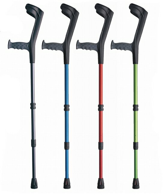 OPOレギュラークラッチ　松葉杖/つえ/歩行補助　ダークレッド/ライムグリーン/チャコールグレー/ブルー　ロフストランドクラッチのサムネイル