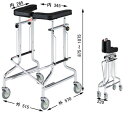幅78cm以上の廊下で転回可能【星光医療器】歩行器　アルコー1S‐T型（歩行速度の調整が行える抵抗器付き）　室内 折りたたみ可 コンパクト 2