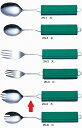 曲げれるユニバーサルスプーン（スポンジ丸型18mm付）スプーン・フォーク兼用 大