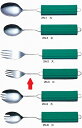 曲げれるユニバーサルスプーン（スポンジ平型付）フォーク 小