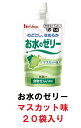 【ハウス食品】お水のゼリー　マスカット味　1袋120g×20　1ケース　【区分4：かまなくてよい】　161-E0859