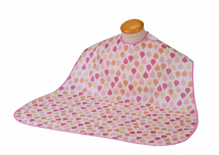 竹虎 【メール便対象品】全国送料無料 食事用エプロン ソフラピレンエプロン しずく柄 オレンジ フラットタイプ