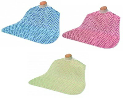 【メール便対象品】全国送料無料 食事用エプロン ソフラピレンエプロン かわいいパンジー柄 ピンク/グリーン/ブルー