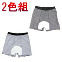 送料無料【2枚セット】おしゃれ ボーダー柄 男性用 失禁パンツ 紳士 日本製 ちょいモレ 介護パンツ 尿漏れパンツ【33020 ボーダー柄 2色組み】目立たない...