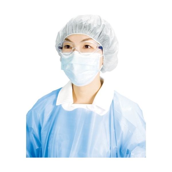 サラヤ ヘアキャップ ホワイト 100枚入 使い捨て 個人防護具 感染 汚染 対策 不織布 2