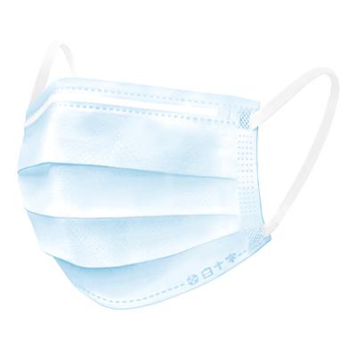 日本製 白十字 サージカルマスクHP フリーサイズ ブルー 50枚入/三層構造/箱入/ 2
