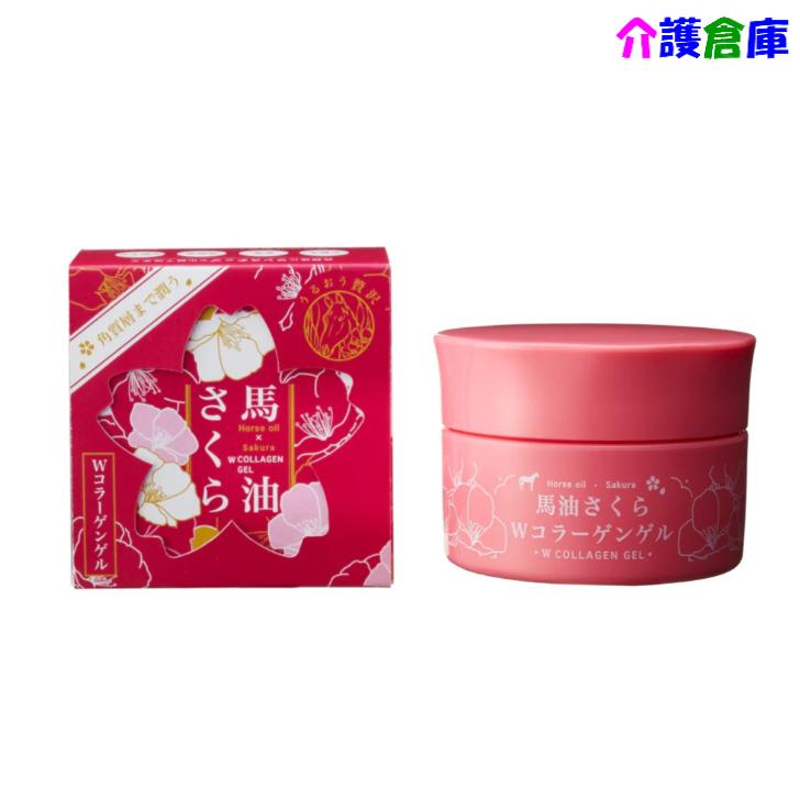 馬油さくらWコラーゲンゲル 100g 馬油 コラーゲン コラーゲンゲル さくら 桜 /フェニックス 無香料/無着色/無鉱物油/スキンケア/保湿/ メーカー：フェニックス洗顔後にワンステップで化粧下地まで。お肌のハリと弾力を引き出し、うるおいをキープする”Wコラーゲン”ふたつのコラーゲンと美肌成分が年齢肌3にもしっとりなじみ、潤いで満たします。洗顔後のスキンケアはこれ1つで完了。無香料・無着色・無鉱物油。商品詳細内容量：100g全成分：水、BG、グリセリン、ペンチレングリコール、スクワラン、ベタイン、カルボマー、水酸化K、アルギン酸Na、PPG−4セテス−20、キサンタンガム、ヒアルロン酸Na、馬油、シロキクラゲ多糖体、水溶性コラーゲン、ローヤルゼリーエキス、セラミド2、DPG、海水、マコンブエキス、セラススヨウコウ花エキス、テトラヘキシルデカン酸アスコルビル、サクシノイルアテロコラーゲン、グリチルリチン酸2K、オレンジ油、フェノキシエタノール注意事項※商品パッケージや仕様は予告なく変更される場合がありますので予めご了承ください。※在庫は日々変動しており、予告なく欠品となる場合もございます。 2