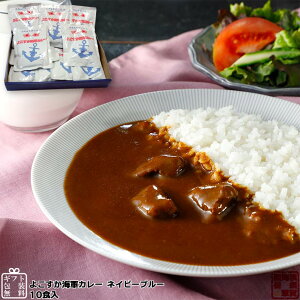 調味商事 よこすか海軍カレー ネイビーブルー レトルトカレー 180g×10食ギフトボックス入り 1セット 送料無料 レトルト カレーセット ギフト 高級 ご当地カレー 中元 歳暮 敬老の日 父の日 母の日 詰め合わせ 福袋 お取り寄せグルメ インスタントカレー 備蓄 防災