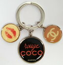 【中古】CHANEL シャネル ルージュココ キーホルダー