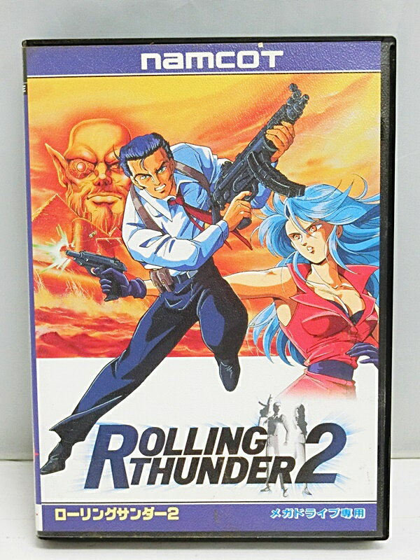 メガドライブソフト ローリングサンダー2 ROLLING THUNDER2 MD namcot ナムコ SEGA/セガ アクションシューティングゲーム