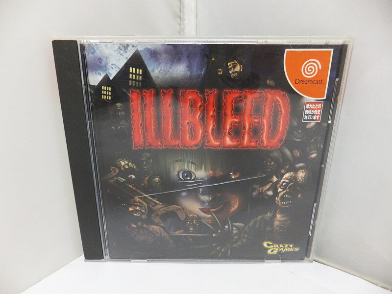 【中古】Dreamcast ドリームキャスト ソフト ILLBLEED イルブリード バーチャルホラーランド クレイジーゲーム DC ドリキャス【出雲店】 出雲店は定休日の都合により水曜日の発送作業はございません。 ドリームキャスト ソフト ILLBLEED 状態ランク:D中古品です。ケースに少々スレやキズ、割れ、汚れがございます。説明書に少々イタミがございます。ディスクは研磨済みで目立ったキズ無く概ね状態良好ですが、光に当てると確認できる程度の細かなものがある場合がございますのでご了承ください。※クリックポストにて発送予定です。※こちらの商品は、店頭と同時販売のため、売り切れの場合がございます。※商品画像に写らないイタミ、キズ、汚れがある場合がございますので、気になる方はご遠慮ください。 1