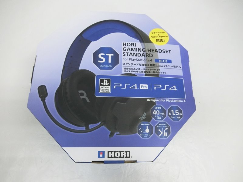 【中古】HORI/ホリ ゲーミングヘッドセット スタンダード for Playstation4 エントリーモデル PS4-157 カラー:ブルー PS4用 有線【出雲店】