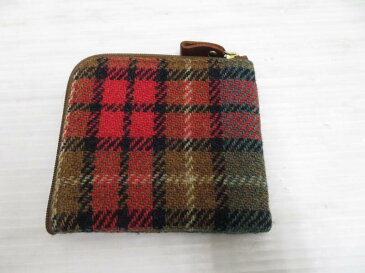 【中古】 Harris Tweed × HEMING'S ハリスツイード ヘミングス ジップウォレット コンパクトウォレット L字ファスナー チェック柄 【メンズ古着】【服飾小物】【鳥取店】