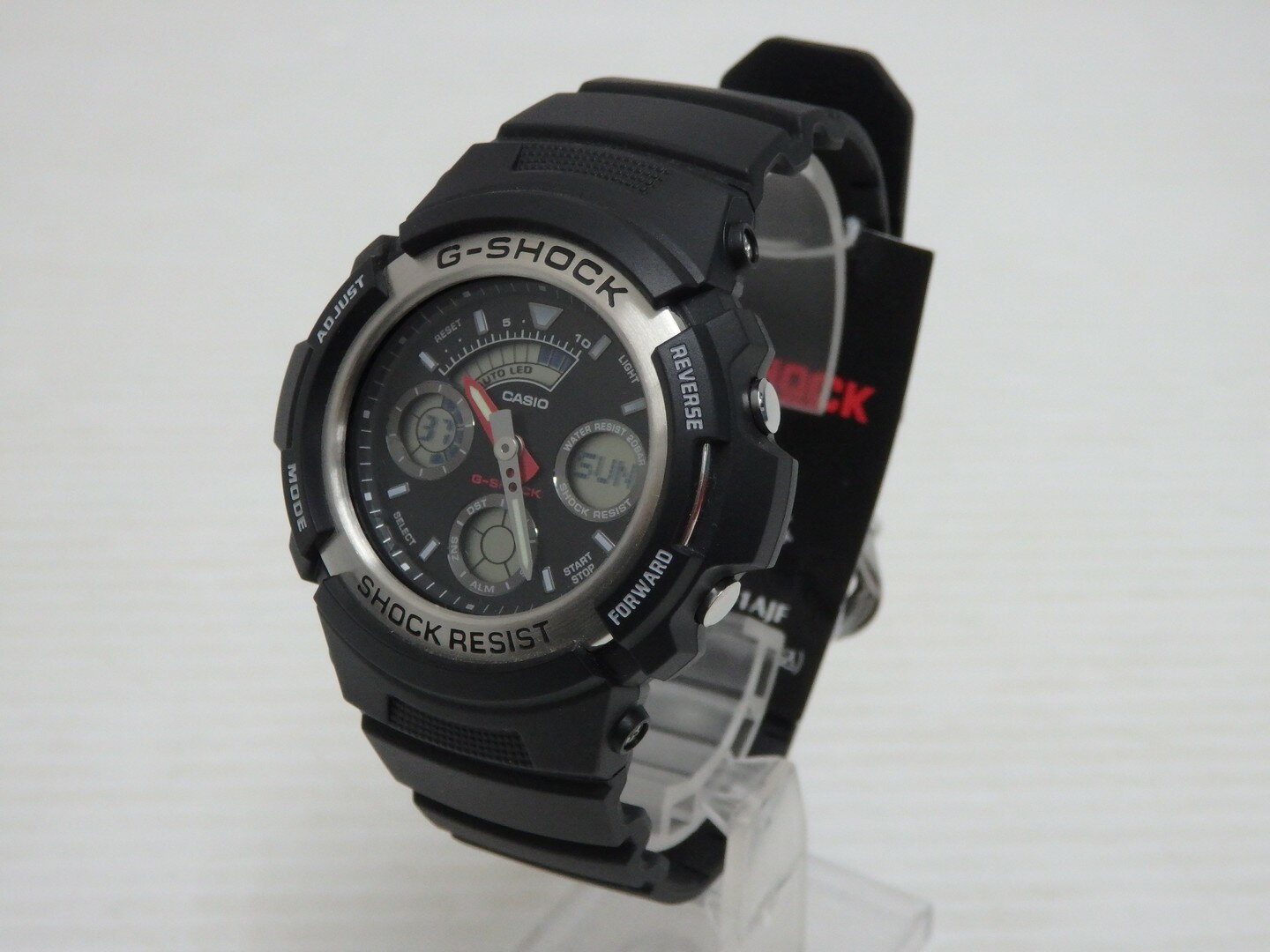 【中古】 CASIO カシオ G-SHOCK Gショック AW-590 クォーツ ブラック 20気圧防水 腕時計 メンズ 【鳥取店】