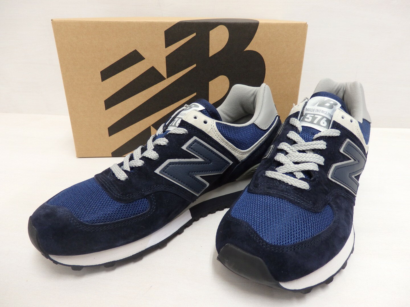 【中古】 new balance OU576PNV ニューバランス スニーカー イングランド製 ネイビー 26cm 【メンズ】【鳥取店】