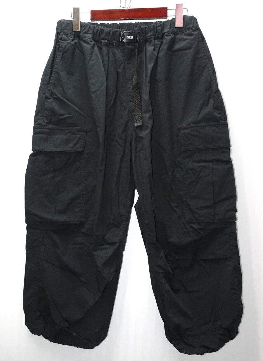 【中古】NEIGHBORHOOD ネイバーフッド 22SS WIDE CARGO ワイド カーゴパンツ サイズ：M ブラック 221YTNH-PTM01【メンズ古着】【米子店】