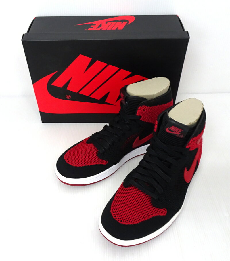 【中古】NIKE ナイキ AIR JORDAN 1 RETRO HIGH FLYKNIT エアジョーダン1 レトロ ハイ フライニット 27cm 919704-001 BLACK / VARSITY RED ブラック バーシティレッド【メンズ】【靴/シューズ】【米子店】