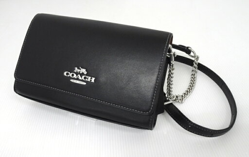【中古】COACH コーチ CP034 フラップクラッチクロスボディ チェーンショルダーバッグ ミニバッグ 黒 ブラック リファインドカーフレザー【鞄/バッグ】【米子店】 【中古】COACH コーチ CP034 フラップクラッチクロスボディ チェーンショルダーバッグ ミニバッグ 黒 ブラック リファインドカーフレザー【鞄/バッグ】【米子店】