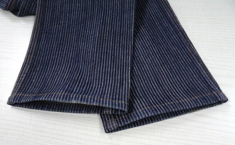 【中古】STUDIO D'ARTISAN ステュディオ ダルチザン D1192 ウォバッシュ ストライプパンツ フロントポケット サイズ:M ブルー【メンズ古着】【米子店】