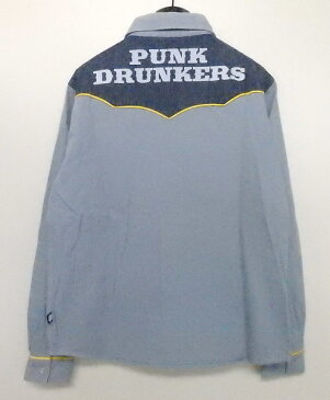 【中古】PUNK DRUNKERS/パンクドランカーズ/ウエスタンシャツ/長袖シャツ/切替【メンズ古着】【米子店】