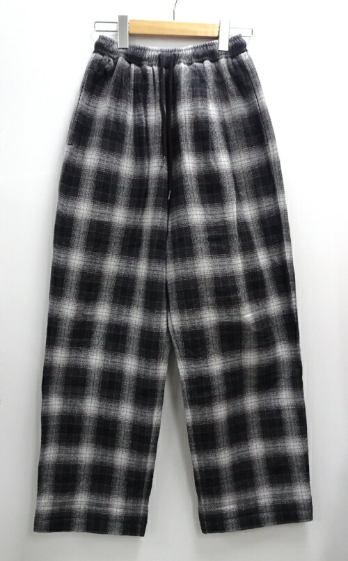 【中古】IPXU Department オンブレチェック シャドーチェックイージーパンツ サイズ:M(32～34) ブラック【メンズ古着】【米子店】